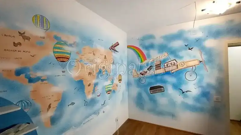 Harta lumii pictata